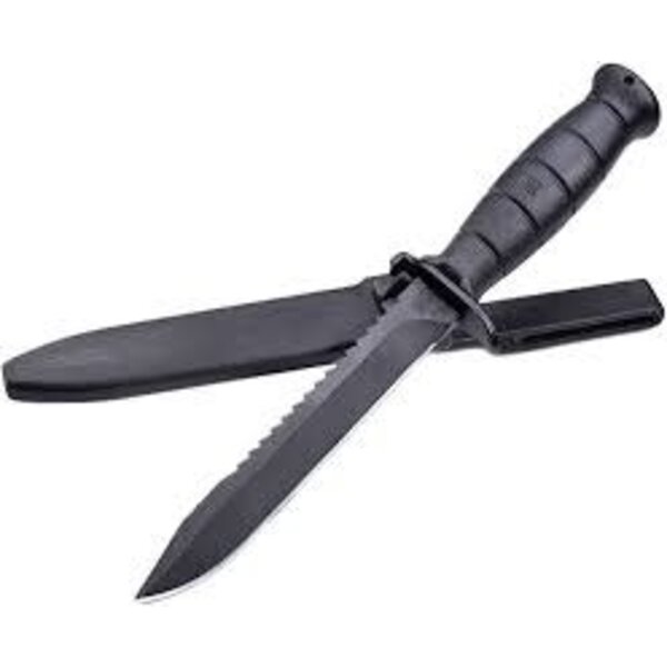 Glock Field Knife FM 81 Fixed Blade 6.5" Carbon Steel Sawback Clip Point- Black