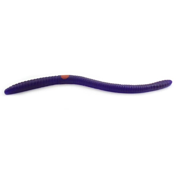 Kellys Weedless Bass Crawler Pre-Rigged Plastic Worm Purple Wild Grape