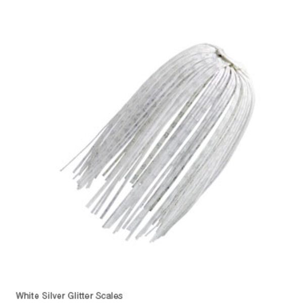Z-Man EZ SkirtZ  White Silver Glitter Scales