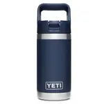 Yeti Rambler Jr 355mL Kids Water Bottle w/Color Match Straw Cap. Navy