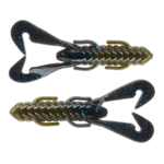Gambler Burner Craw 4" Green Pumpkin Black Blue Glitter Tip 7-pk
