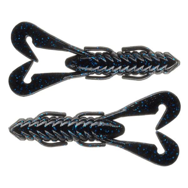 Gambler Burner Craw 4" Black Blue Glitter 7-pk
