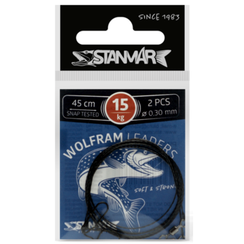 Stanmar Wolfram Tungsten Wire Leaders 33lb/17'' 2 pc