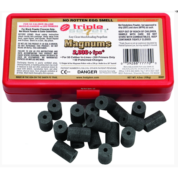 Hodgdon Triple Seven Magnum Muzzleloading Pellets, 50cal, 2000 FPS, 50/Box