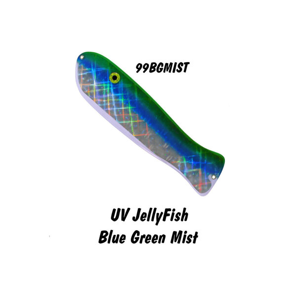O'ki Tackle King Fisher II Flasher. Jellyfish Blue Green Mist