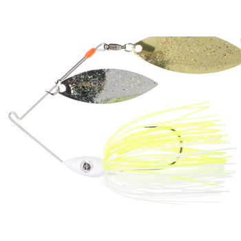 Nichols Pulsator Metal Flake 3/4oz White & Chartreuse Nickel/Gold