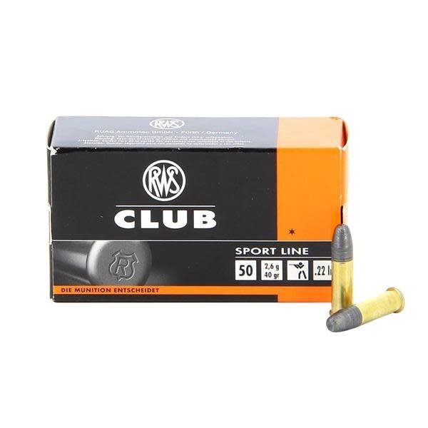 RWS RWS Club 22 LR Target Ammunition 40gr Box of 50