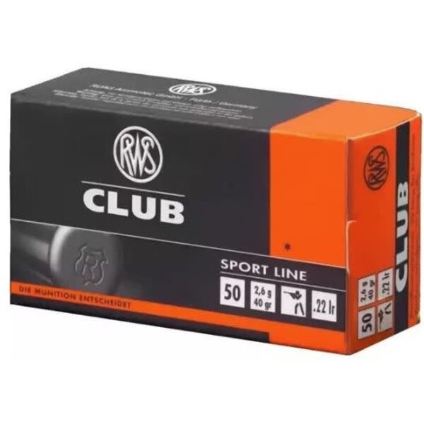 RWS RWS Target Club 22 LR Target Ammunition 40gr Brick of 500