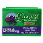 Tipped Matchking 22Cal 224Dia 69Gr TMK Box of Hundred