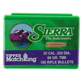 Tipped Matchking 22Cal 224Dia 69Gr TMK Box of Hundred