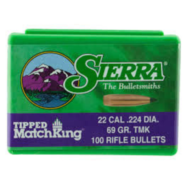 Tipped Matchking 22Cal 224Dia 69Gr TMK Box of Hundred