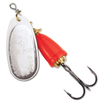 Blue Fox Classic Vibrax 3/8oz Silver/Fluorescent Red Spinner