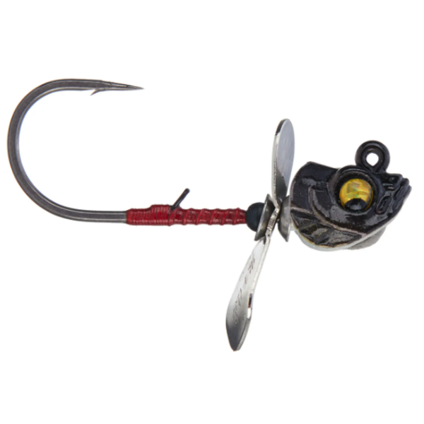 Megabass Okashira Screwhead 1/8oz 3/0 Shadow Spawn 3-pk