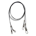 Spro Nylon Coated Wire Leader. Black 12" 30lb 2-pk