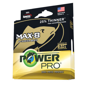 PowerPro Max8 30lb 8-Carrier Braided Line 300yds White