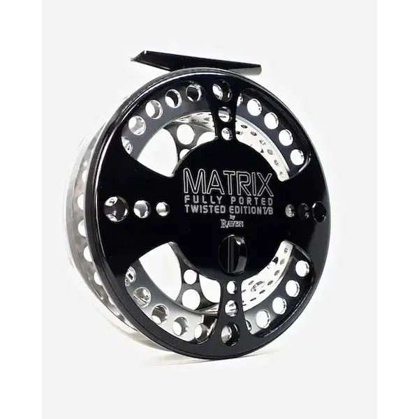 Raven Raven Matrix Fully Ported Twisted  Edition Float Reel. Titanium Spool/Black Sideplate 4 3/4"
