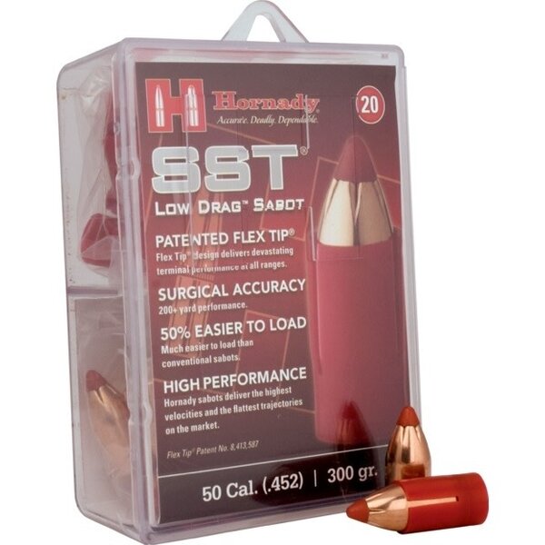 Hornady Hornady SST Ammo 50 Calibre Sabot Low Drag with 45 Calibre 300 SST Bullet 20 Rounds