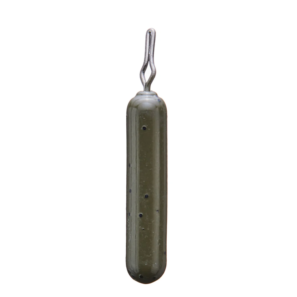X Zone Tungsten Skinny Drop Shot Weight 3/16oz Green Pumpkin