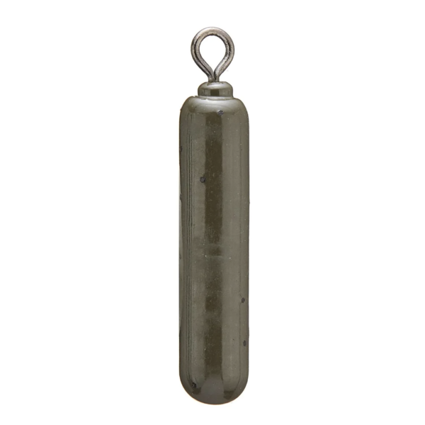 X Zone Tungsten Tie On Skinny Drop Shot Weight 3/16oz Green Pumpkin 5-pk