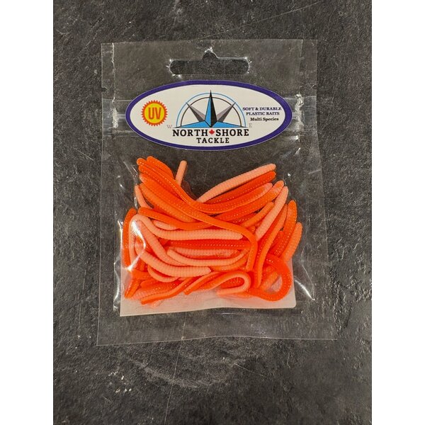 North Shore Tackle Trout Worm's 2" Creamsicle