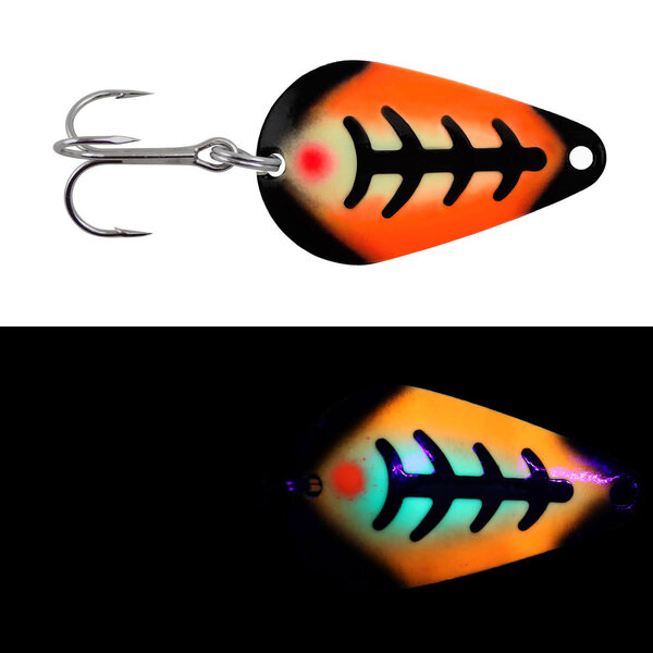 Moonshine Lures Casting Spoon Orange Hulk 3/4oz