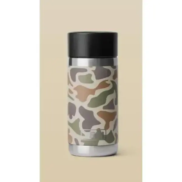 Yeti Rambler 355mL Travel Water Bottle . Tan Camo