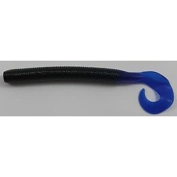 Yamamoto Yamamoto 8" Grub Black w/Blue Tail 10-pk