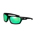 waterland Polarized Sunglasses Milliken Matte Black - Green Mirror