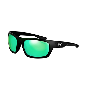 waterland Polarized Sunglasses Milliken Matte Black - Green Mirror