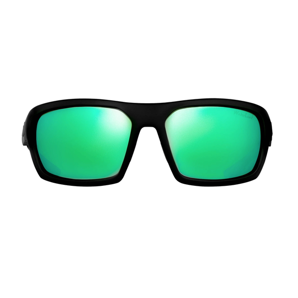 waterland Polarized Sunglasses Milliken Matte Black - Green Mirror