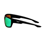 waterland Polarized Sunglasses Milliken Matte Black - Green Mirror