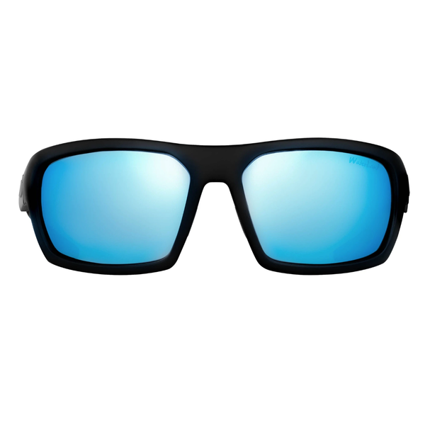 waterland Polarized Sunglasses Milliken Matte Black - Blue Mirror