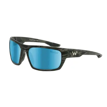 waterland Polarized Sunglasses Milliken Blackwater - Blue Mirror Glass Lenses