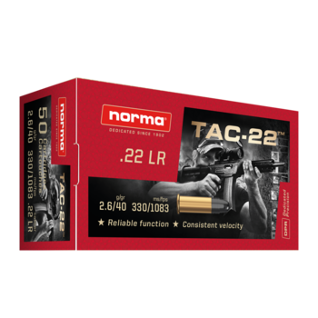 Norma Norma TAC-22 22 LR 40gr LRN 1083fps Box of 50