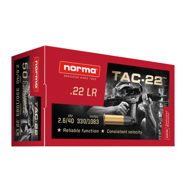Norma Norma TAC-22 22 LR 40gr LRN 1083fps Box of 50