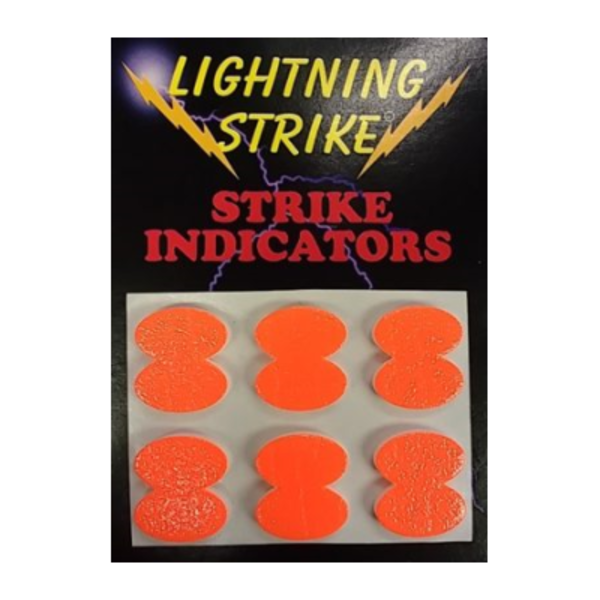 Anglers Image Lightning Strike Stick-On Indicators. Fl Orange