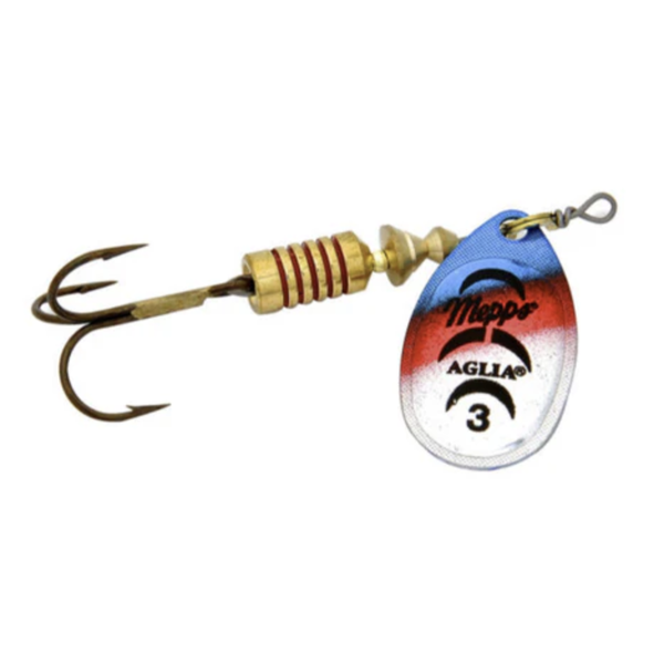 Mepps Aglia Size 1 1/8oz Silver Rainbow
