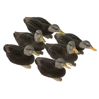 Tanglefree Flight Flocked Black Duck Decoys 6 Pack