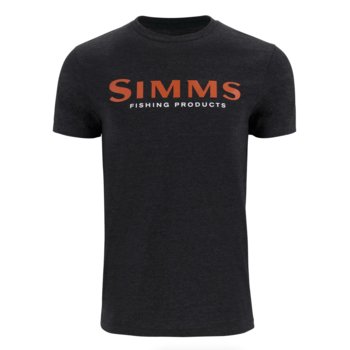 Simms Men's Logo T-Shirt Dark Gunmetal Heather