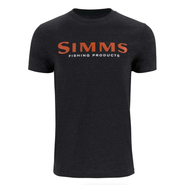 Simms Men's Logo T-Shirt Dark Gunmetal Heather