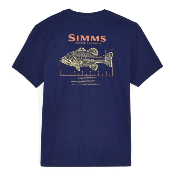 Simms Men's Bass Ruler T-Shirt Navy
