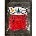 North Shore Tackle Trout Worm's 2" Ruby Blood Red