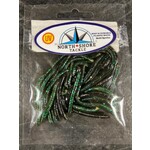 North Shore Trout Worm's 2" Neon Green Black