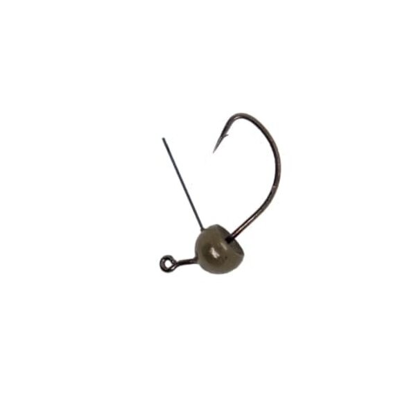 X Zone Tungsten Weedless Wacky Jig Green Pumpkin  1/8oz 2-pk