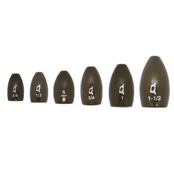X Zone Tungsten Flipping Weight Green Pumpkin  3/8oz 3-pk
