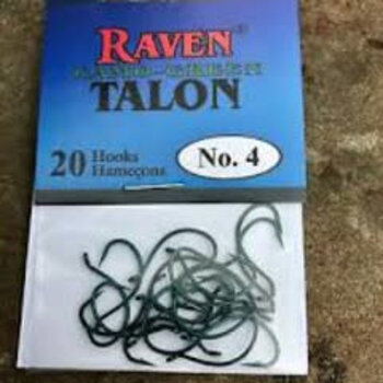 Raven Talon Camo-Green Hooks. Size 8