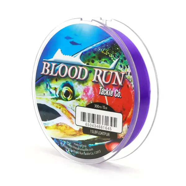 Blood Run 15lb Floating Mono 300yd Purple Smoke