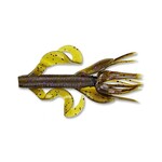 Yamamoto 4" Kreature. Green Pumpkin w/Purple & Copper Flake. 7-pk