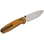 Kershaw 2052 Broadside DuraLock KVT Folding Knife 3.5" D2 Stonewashed Spear Point Blade, Tan G10 Handles, Reversible Clip, AXIS/Crossbar Lock