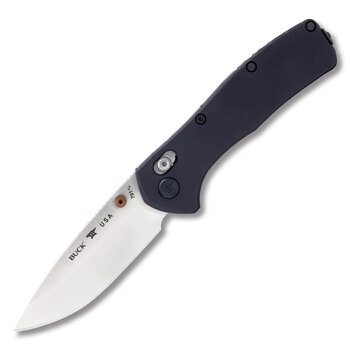 Buck Range Elite Folding Knife 3.37 Inch Plain Satin Drop Point